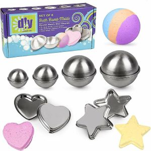 Kids Art Kits |  IDIY Bath Bomb & Soap Mold, Set of 6 Different Shapes and Sizes – Heart, Star, and 4 Circles (1.75″ – 3″ Round) – DIY Crafts, Soap and Candle Making Supplies, M Crafts for Kids Kids Art Kits