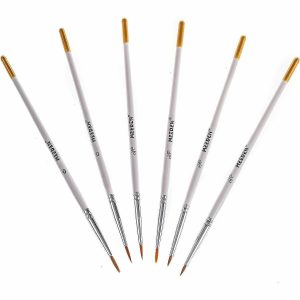 Kids Art Kits |  MEEDEN Miniature Detail Paint Brushes, 2/0 3/0 0 Small Fine Tip Paintbrush Set for Acrylic Watercolor Painting, Model Paint Brush, Nail Crafts for Kids Kids Art Kits