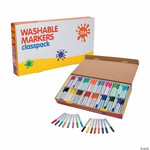 Markers |  5 1/2″ Bulk 256 Pc. Washable Marker Classpack – 16-Color per pack Craft Supplies Markers