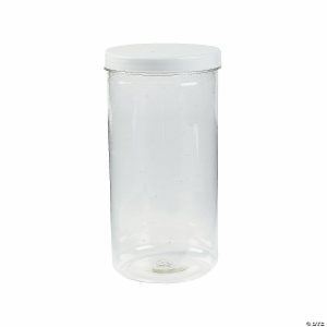 Mason Jars & Bottles |  4″ x 8″ Tall Clear Plastic Cylinder Jars with Lids – 12 Pcs. Craft Supplies Mason Jars & Bottles