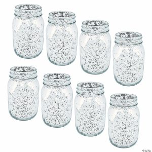 Mason Jars & Bottles |  Bulk 48 Pc. Silver Mercury Mason Jars Craft Supplies Mason Jars & Bottles