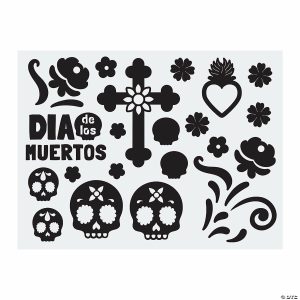 Mason Jars & Bottles |  Religious Day of the Dead Halloween Mason Jar Decals – 24 Pc. Craft Supplies Mason Jars & Bottles