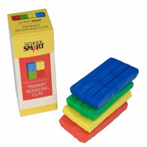 Modeling Clay |  School Smart Modeling Clay, Assorted Primary Colors, 5 Pounds Craft Supplies Modeling Clay