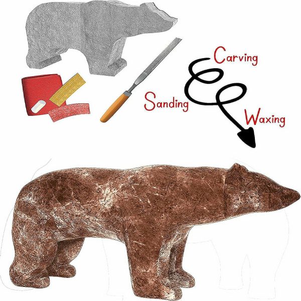 Modeling Clay |  Wild Bear Soapstone Carving Kit and Whittling, Carve Your Own Sculpture Craft Supplies Modeling Clay