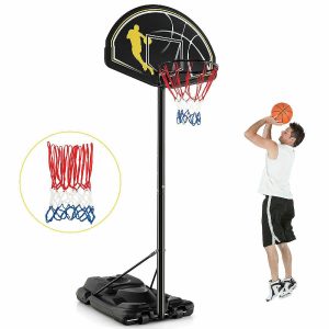 Needlework & Embroidery |  Costway 4.25-10FT Portable Adjustable Basketball Goal Hoop System with 2 Nets Fillable Base Needlework & Embroidery Needlework & Embroidery