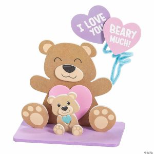 Novelty Crafts |  3D Momma Bear Mother’s Day Stand-Up Craft Kit – Makes 6 Crafts for Kids Novelty Crafts