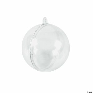 Ornament Crafts |  2 1/4″ Bulk 72 Pc. DIY Clear Christmas Ball Ornaments Adult Crafts Ornament Crafts