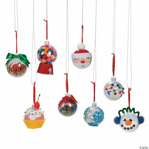 Ornament Crafts |  DIY Large Clear Photo Christmas Ball Ornaments – 12 Pc. Adult Crafts Ornament Crafts