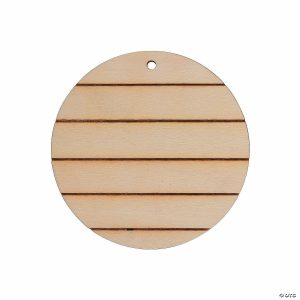 Ornament Crafts |  DIY Unfinished Wood Shiplap Circle Ornaments Adult Crafts Ornament Crafts