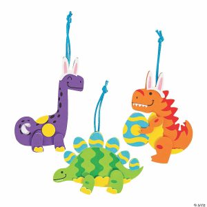 Ornament Crafts |  Easter Dinosaur Ornament Foam Craft Kit – Makes 12 Crafts for Kids Ornament Crafts