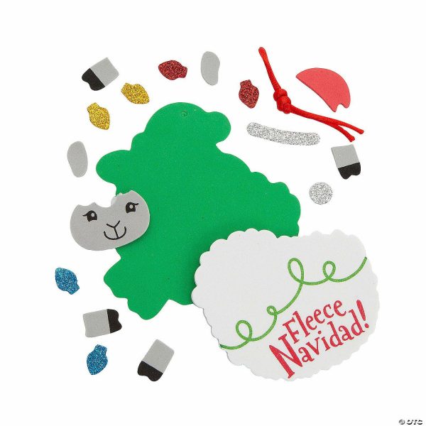 Ornament Crafts |  Fleece Navidad Glitter Ornament Craft Kit – Makes 12 Crafts for Kids Ornament Crafts