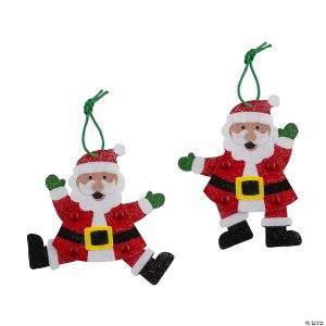 Ornament Crafts |  Jointed Santa Ornament Craft Kit – Makes 12 Crafts for Kids Ornament Crafts