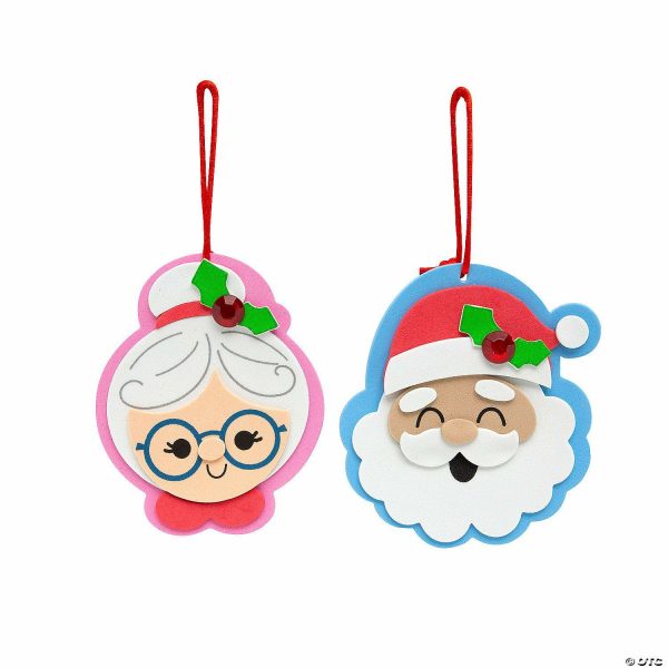 Ornament Crafts |  Mr. & Mrs. Claus Christmas Ornament Craft Kit – Makes 12 Crafts for Kids Ornament Crafts