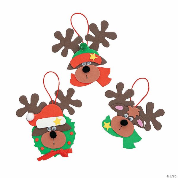 Ornament Crafts |  Reindeer Christmas Ornament Craft Kit – Makes 12 Crafts for Kids Ornament Crafts