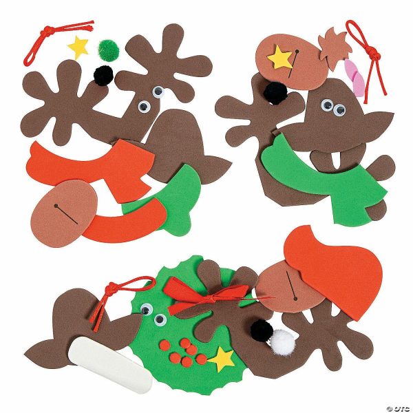 Ornament Crafts |  Reindeer Christmas Ornament Craft Kit – Makes 12 Crafts for Kids Ornament Crafts