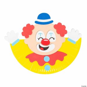 Paper Plate Crafts |  Paper Plate Clown Rocker Craft Kit – Makes 12 Crafts for Kids Paper Plate Crafts