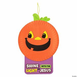 Paper Plate Crafts |  Paper Plate & Foam Christian Pumpkin Craft Kit – Makes 12 Crafts for Kids Paper Plate Crafts