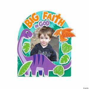 Photo Crafts |  Dinosaur VBS Picture Frame Magnet Craft Kit – Makes 12 Crafts for Kids Photo Crafts