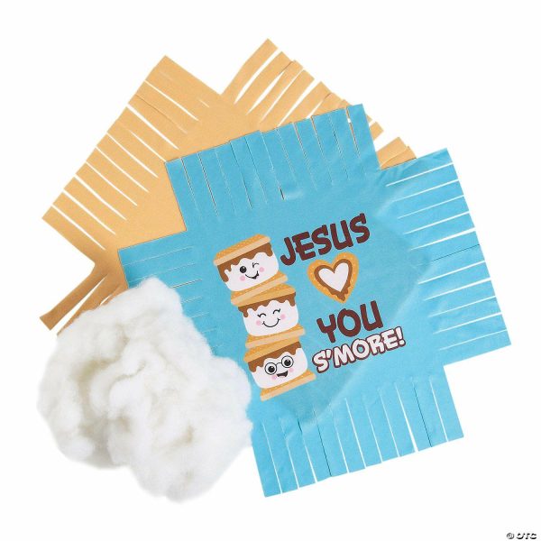 Pillow Crafts |  Jesus Loves You S&’more Fleece Tied Pillow Craft Kit – Makes 6 Crafts for Kids Pillow Crafts