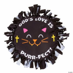 Pillow Crafts |  Religious Halloween Cat Fleece Tied Pillow Craft Kit – Makes 6 Crafts for Kids Pillow Crafts