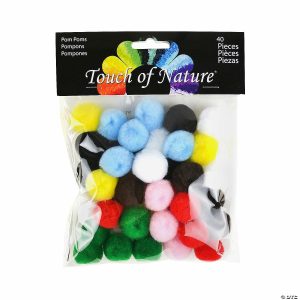 Poms & Chenille Stems |  Touch of Nature® Multicolor Pom-Poms – 40 Pc. Craft Supplies Poms & Chenille Stems