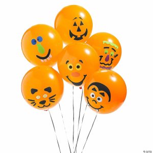 Pumpkin Decorating Kits |  49 Pc. Halloween Pumpkin Balloon Decorating Craft Kit – Makes 24 Crafts for Kids Pumpkin Decorating Kits