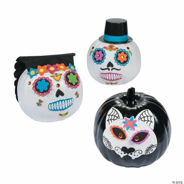 Pumpkin Decorating Kits |  Day of the Dead Pumpkin Decorating Kit – Makes 6 Crafts for Kids Pumpkin Decorating Kits