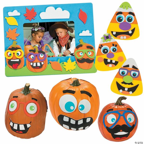 Pumpkin Decorating Kits |  Funny Face Pumpkin Craft Kit Assortment – Makes 36 Crafts for Kids Pumpkin Decorating Kits