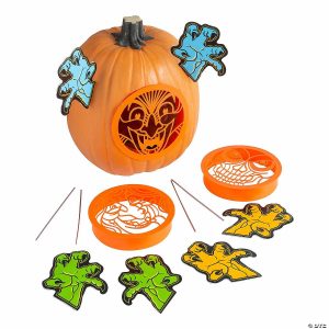 Pumpkin Decorating Kits |  Push-Ins Pumpkin Carving Kits – 12 Sets Crafts for Kids Pumpkin Decorating Kits