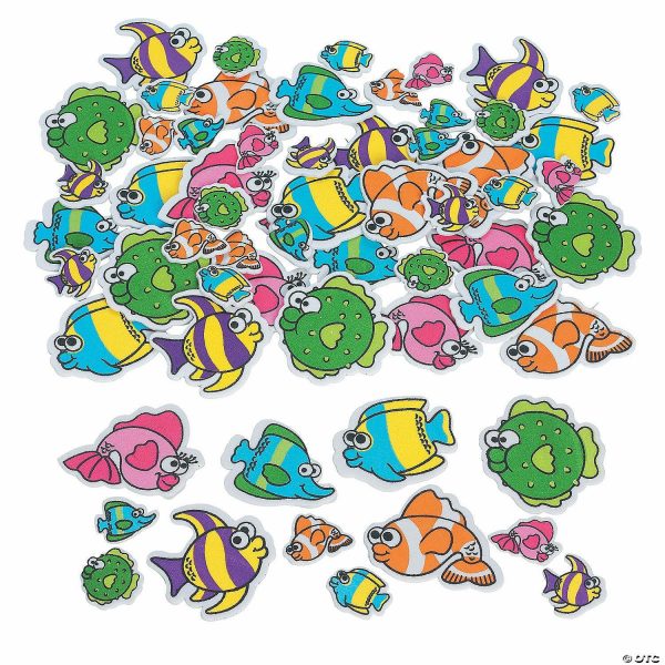 Senior Crafts |  1″ – 2″ Bulk 500 Pc. Fabulous Foam Self-Adhesive Tropical Fish Shapes Craft & Hobby Supplies Senior Crafts