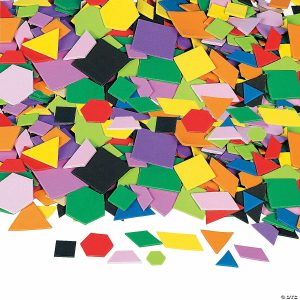 Senior Crafts |  1/2″ – 2″ Bulk 1000 Pc. Mosaic Geometric Self-Adhesive Shapes Craft & Hobby Supplies Senior Crafts