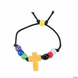 Senior Crafts |  13″ x 1″ Beaded Faith Cross Plastic Jewelry Craft Kits – Makes 12 Craft & Hobby Supplies Senior Crafts