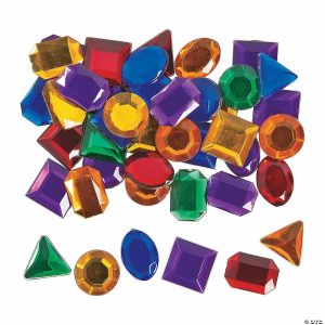 Senior Crafts |  1/4″ – 1 2″ Bulk 500 Pc. Self-Adhesive Geometric Jewel Assortment Craft & Hobby Supplies Senior Crafts