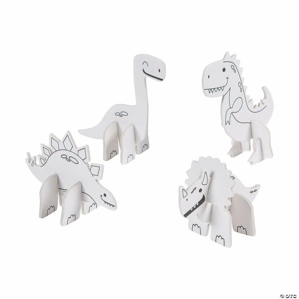 Senior Crafts |  2 3/4″ x 4 1 4″ Bulk 48 Pc. Color Your Own Mini Dinosaur Characters Craft & Hobby Supplies Senior Crafts