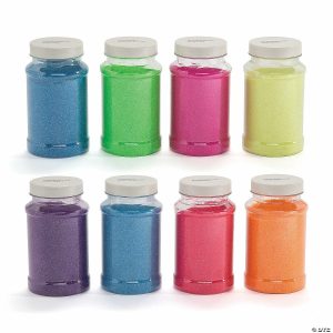 Senior Crafts |  22 oz. Bright Nifty Neon Colored Craft Sand Bottle Set – 8 Pc. Craft & Hobby Supplies Senior Crafts