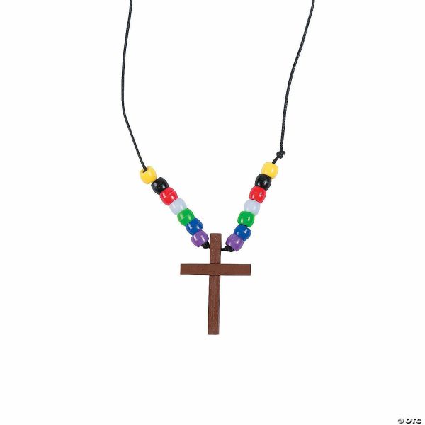 Senior Crafts |  28″ Colors of Faith Salvation Cross Necklace Craft Kit – Makes 12 Craft & Hobby Supplies Senior Crafts