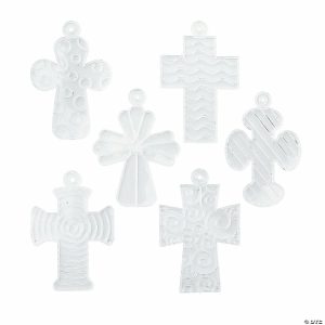 Senior Crafts |  3″ x 4 1 4″ Religious Cross Suncatchers Craft Activities – 24 Pc. Craft & Hobby Supplies Senior Crafts