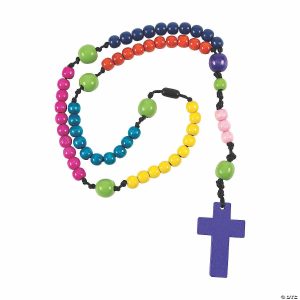 Senior Crafts |  36″ Jumbo Wooden “How To Pray the Rosary” Craft Kit – Makes 12 Craft & Hobby Supplies Senior Crafts