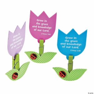 Senior Crafts |  3D Growing in His Word Tulip Craft Kit – Makes 12 Craft & Hobby Supplies Senior Crafts