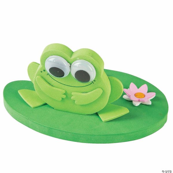 Senior Crafts |  5″ x 5 1 2″ 3D Floating Frog on a Lily Pad Foam Craft Kit – Makes 12 Craft & Hobby Supplies Senior Crafts