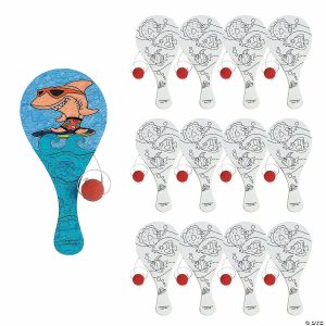 Senior Crafts |  6 1/2″ x 9″ Color Your Own Tropical Paddleball Games – 12 Pc. Craft & Hobby Supplies Senior Crafts