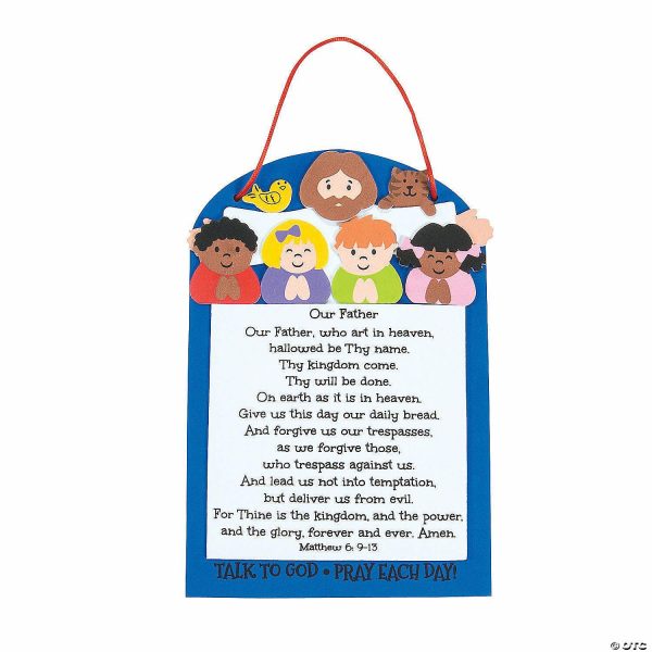 Senior Crafts |  6″ x 9″ The Lord&’s Prayer Hanging Sign Foam Craft Kit- Makes 12 Craft & Hobby Supplies Senior Crafts