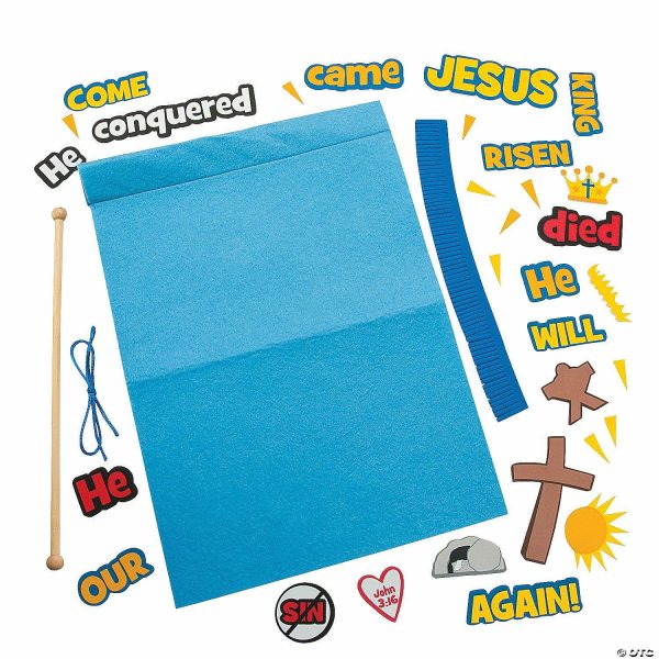 Senior Crafts |  9″ x 14″ Life of Christ Felt Banner Sign Craft Kit – Makes 12 Craft & Hobby Supplies Senior Crafts