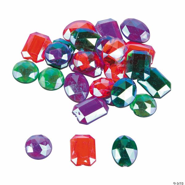 Senior Crafts |  Bulk 200 Pc. Colorful Iridescent Self-Adhesive Jewels Craft & Hobby Supplies Senior Crafts