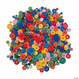 Senior Crafts |  Bulk 800 Pc. Bright Rainbow Craft Buttons Craft & Hobby Supplies Senior Crafts