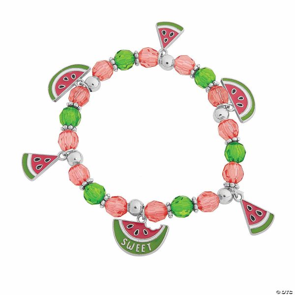 Senior Crafts |  Watermelon Charm Bracelet Craft Kit – Makes 12 Craft & Hobby Supplies Senior Crafts