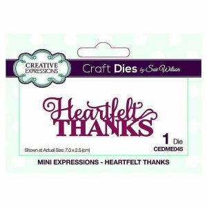 Stencils |  Creative Expressions Dies by Sue Wilson Mini Expressions Collection Heartfelt Thanks Craft Supplies Stencils