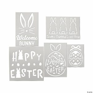 Stencils |  Easter Sign Stencils – 5 Pc. Craft Supplies Stencils