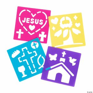 Stencils |  Religious Stencil Set – 12 Pc. Craft Supplies Stencils