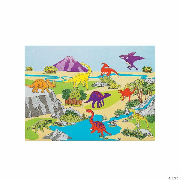 Sticker Scenes |  11″ x 8 1 2″ DIY Dinosaur Repositionable Paper Sticker Scenes – 12 Pc. Crafts for Kids Sticker Scenes